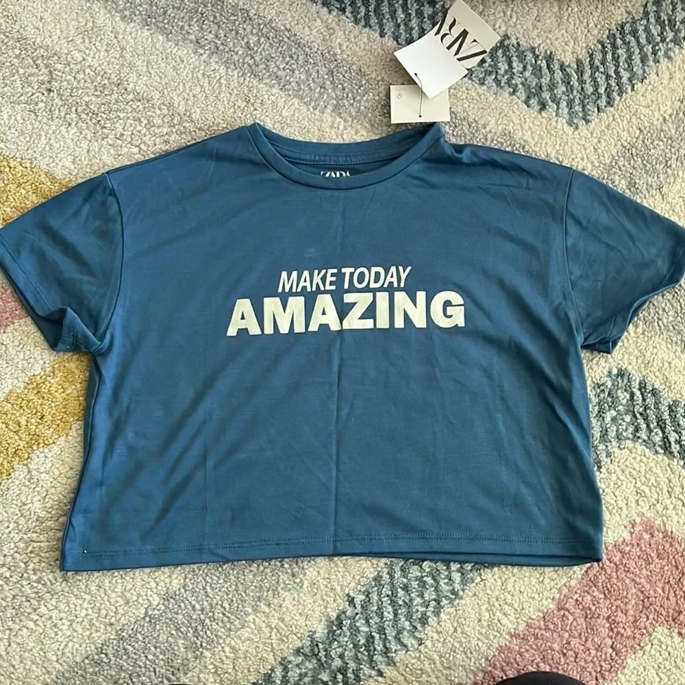 ZARA Kids | Blue | GYM CROP TOP